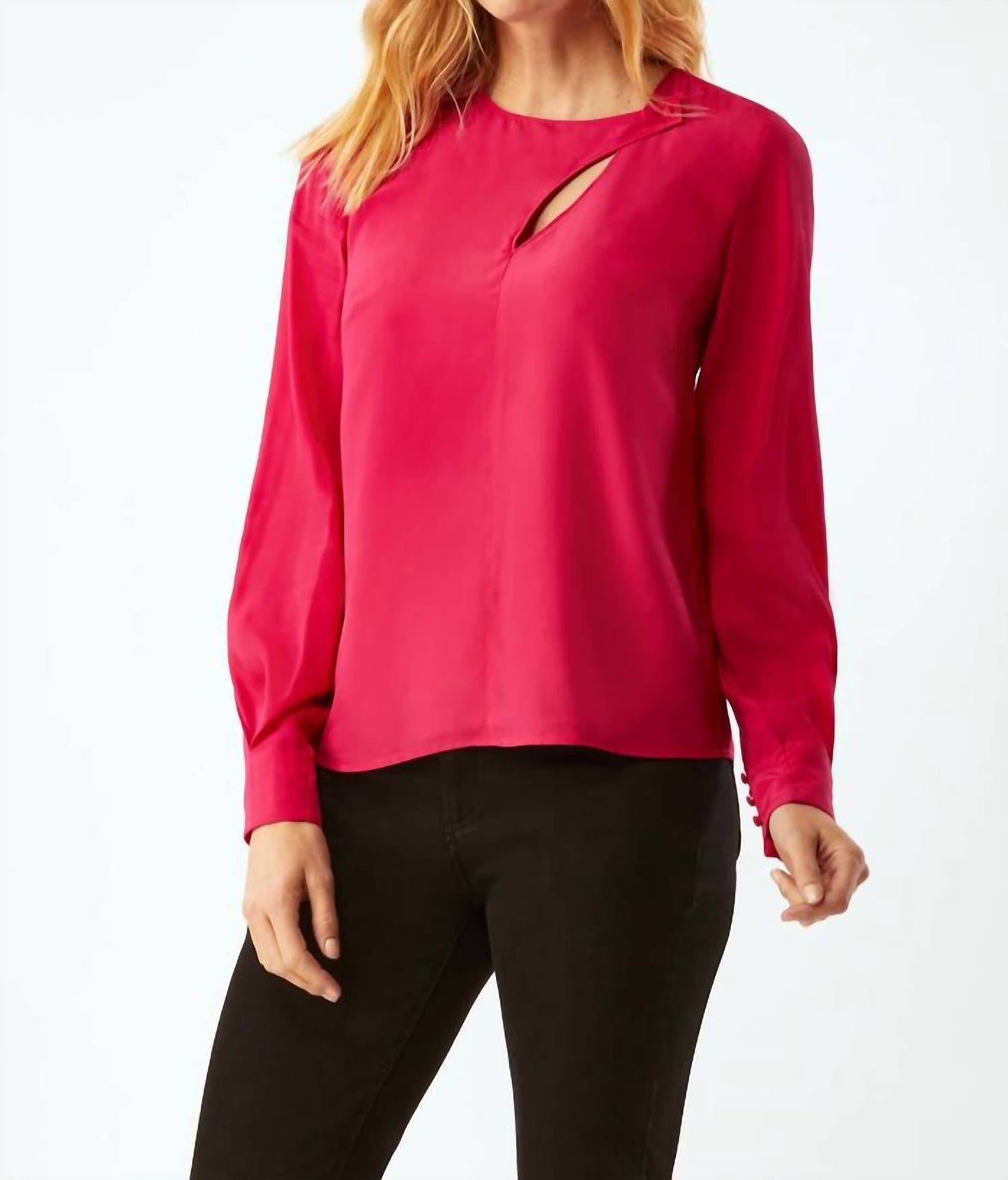 Ecru - Swinton Slit Neck Blouse
