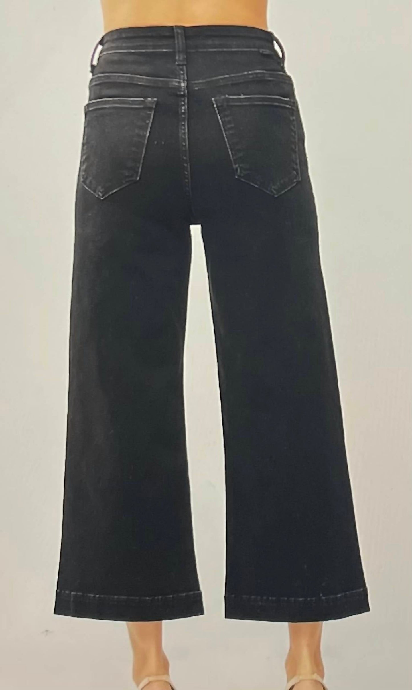 Risen - Black High Rise Ankle Jeans