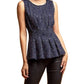 Eva Franco - Metallic Peplum Top