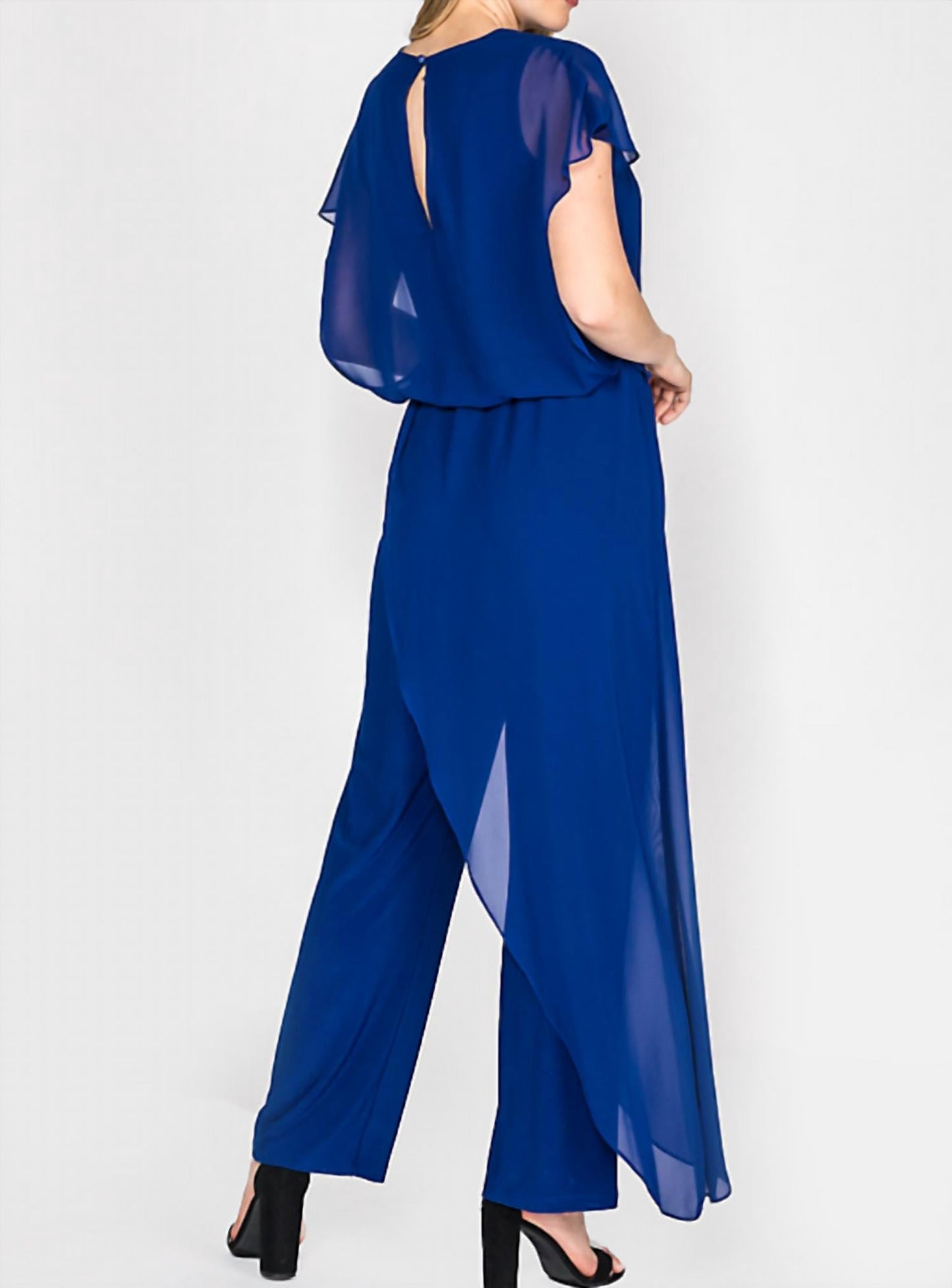 Last Tango - MS1059 - Jumpsuit w/ Chiffon Overlay
