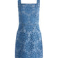 Alice + Olivia - Maryann Floral Cutout Denim Dress