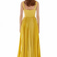 Tarik Ediz - Corset top with pleaded gown