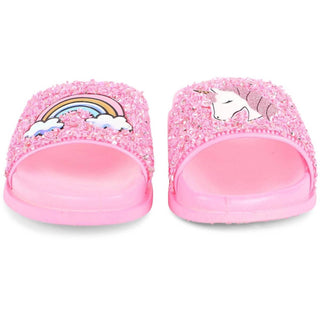 Lola + The Boys - Girls Glitter Unicorn Slides
