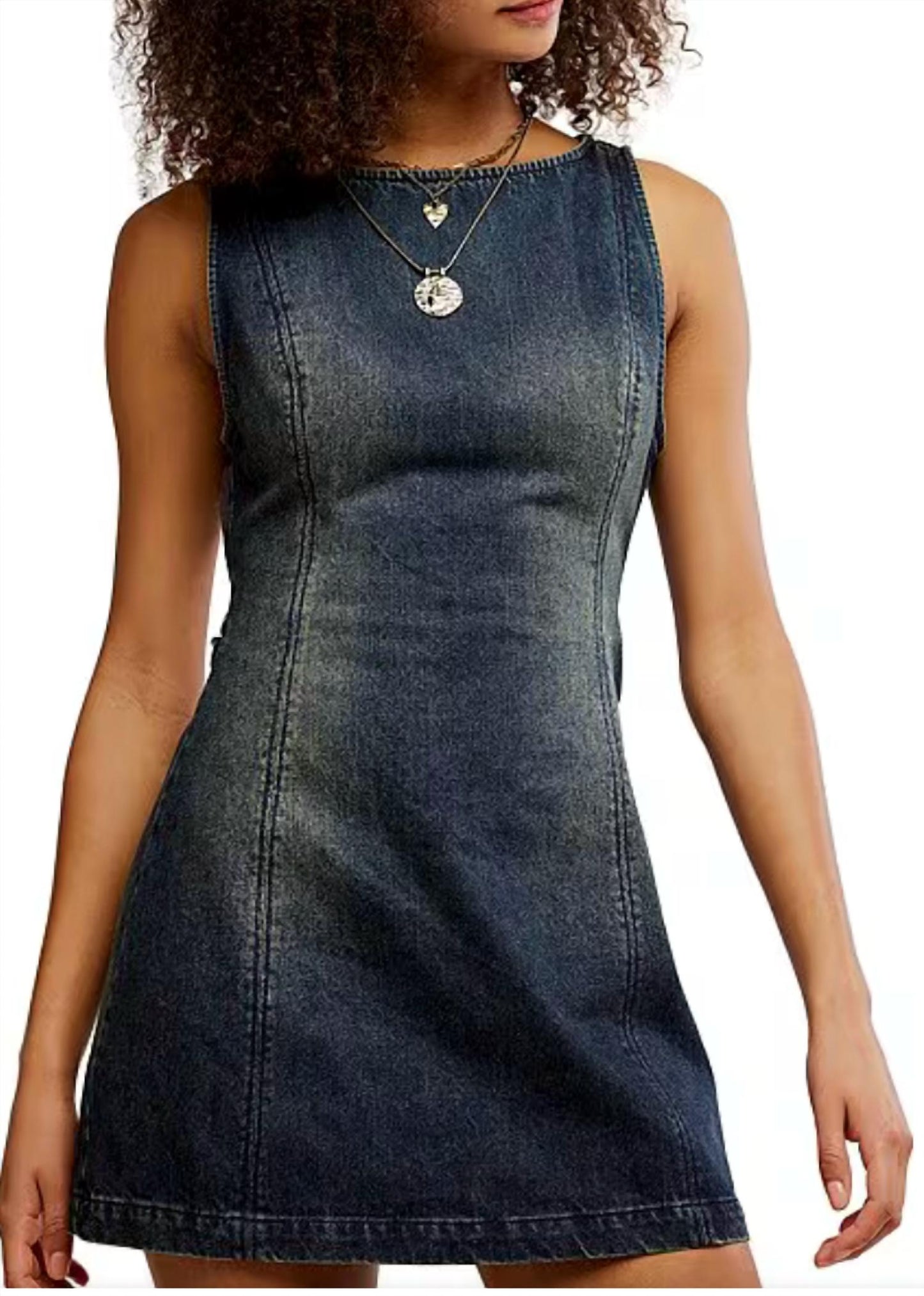Free People - Atlas Denim Mini Dress