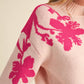 &Merci - Mock Neck Floral Sweater