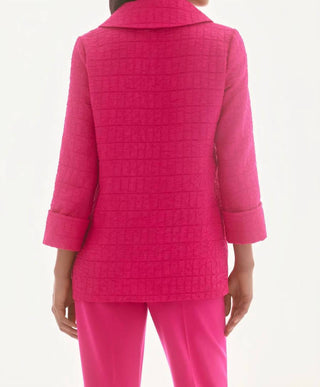 Joseph Ribkoff - Collared Textured Trapeze Jacket