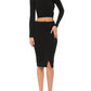 Kendall + Kylie - Compact Overlap Pencil Skirt
