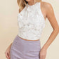 Cloud Ten - Alexa Floral Textured Crochet Lace Top