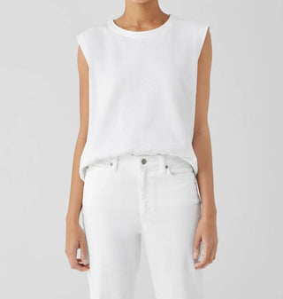 Eileen Fisher - Cozy Organic Cotton Slub Round Neck Tank