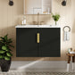 Bathroom Vanity With Sink, Rectangular Storage Cabinet With 2 Soft Closing Doors