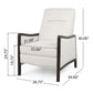Drury Contemporary Fabric Upholstered Pushback Recliner