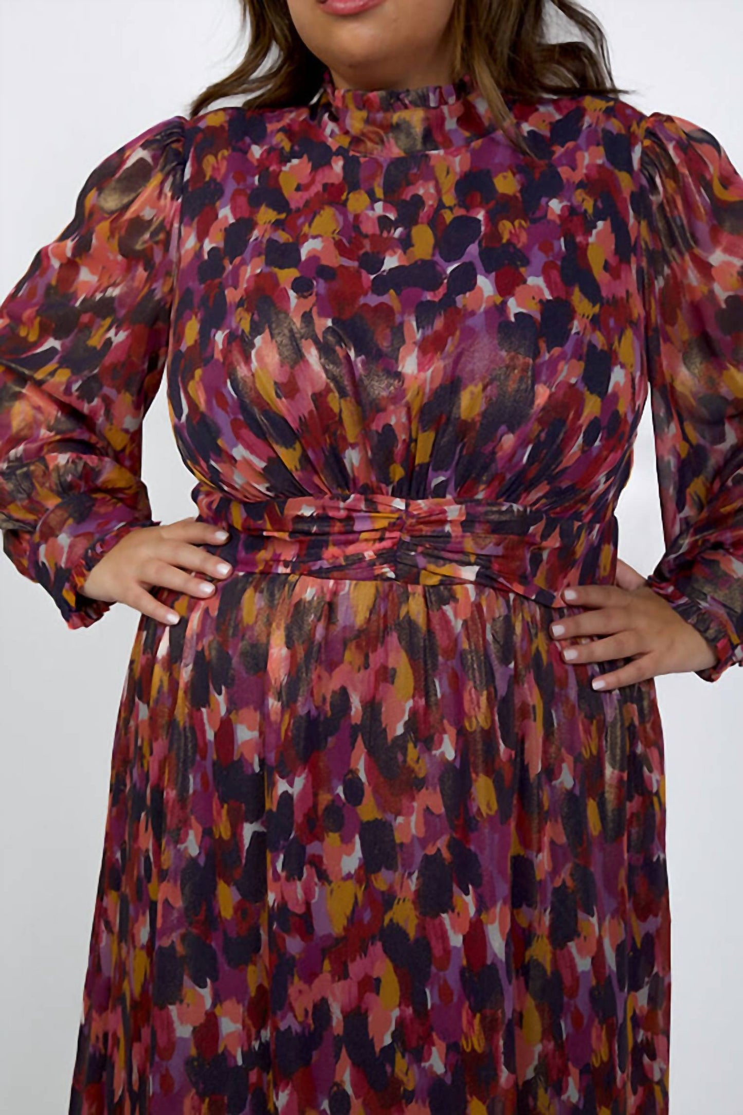 Donna Morgan - Dara Long Sleeve Maxi Dress - Plus