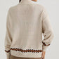 Wrangler - Retro Western Vintage Quarter Zip Relaxed Sweater