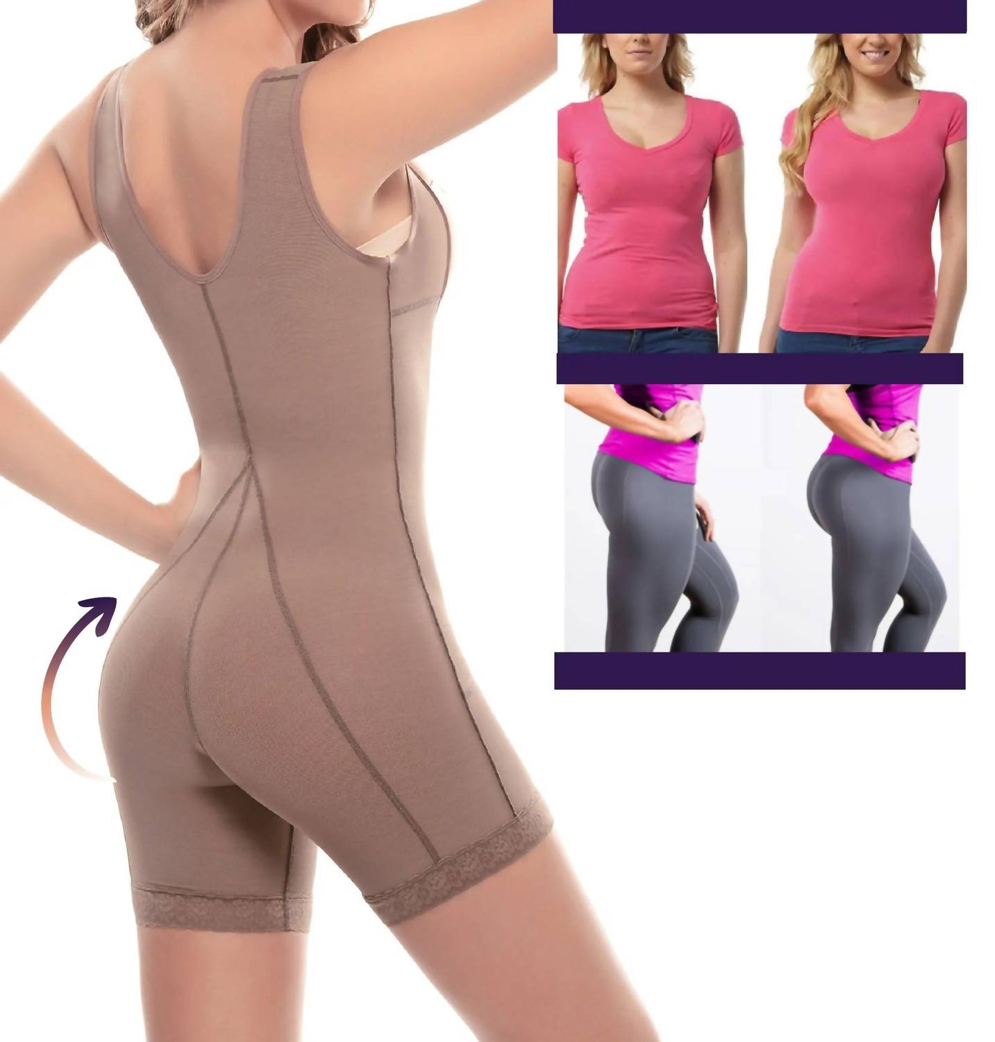 Siluets - Postsurgical Slimming Braless Body Shaper