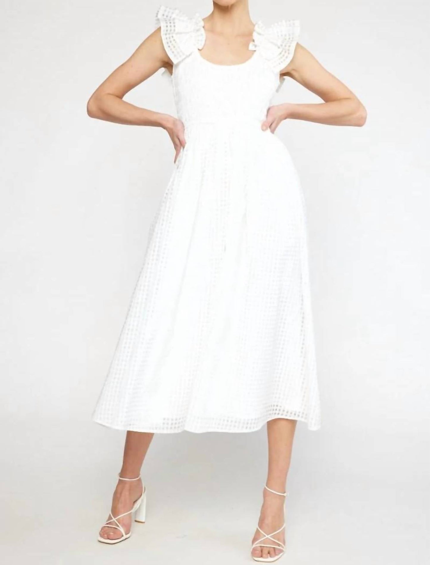 Entro - Shadow Grid Midi Dress