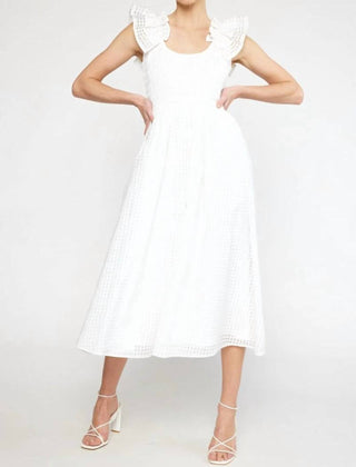 Entro - Shadow Grid Midi Dress