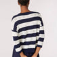 Apricot - Jacquard White Stripe Box Sweater