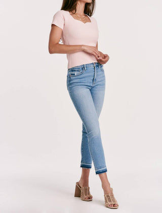 Another Love - Bria Sweatheart Neck Rib Top