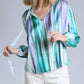 Lola & Sophie - Women's Watercolor Stripe Blouse