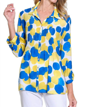 Multiples - 3/4 Sleeve Button Tuck Shirt