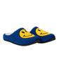 Men's Blue Smiley Face Cushioned Slip-On Slippers - Size 11 M