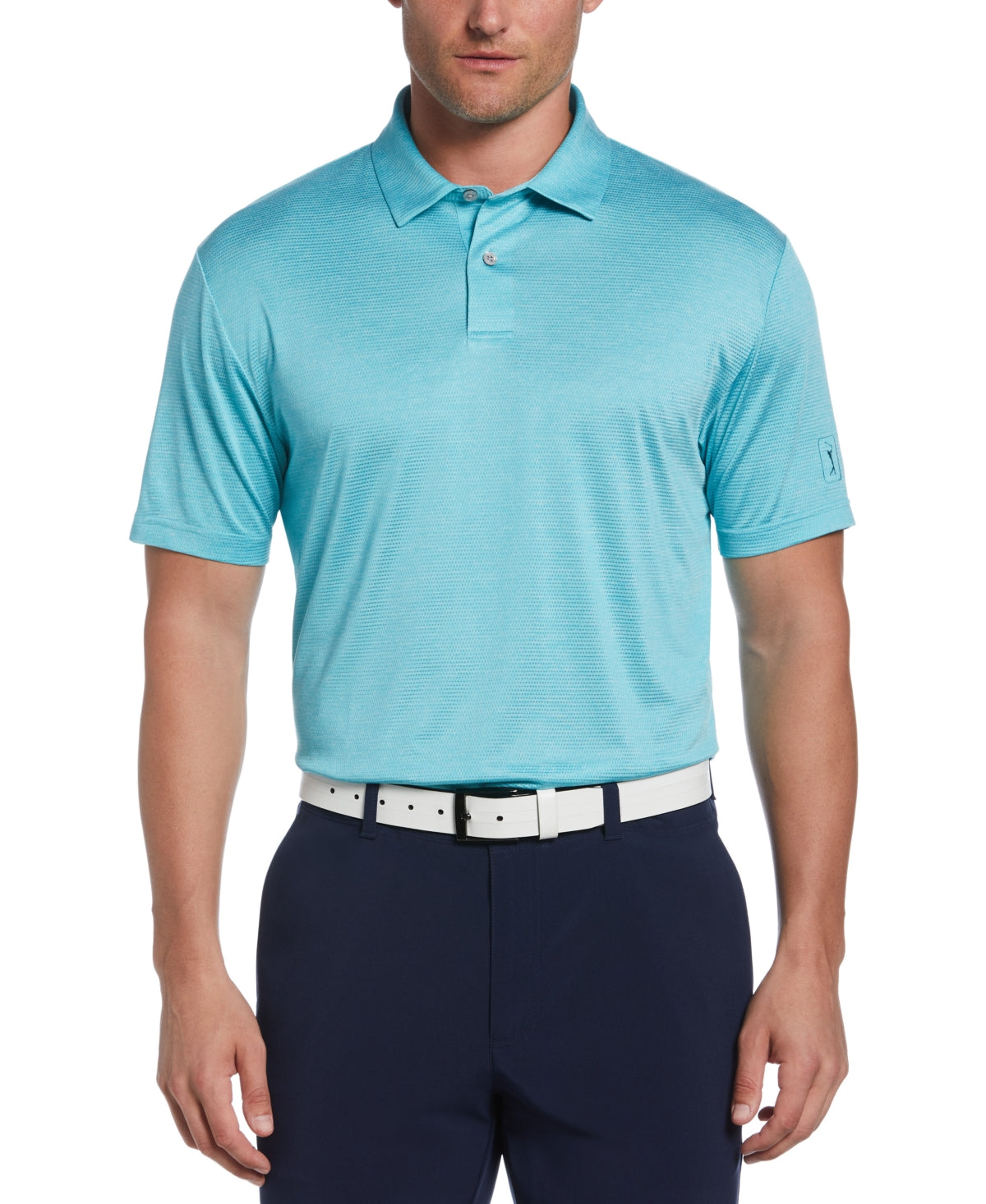 pga-tour-men-s-space-dye-texture-golf-polo-shirt-blue-size-medium