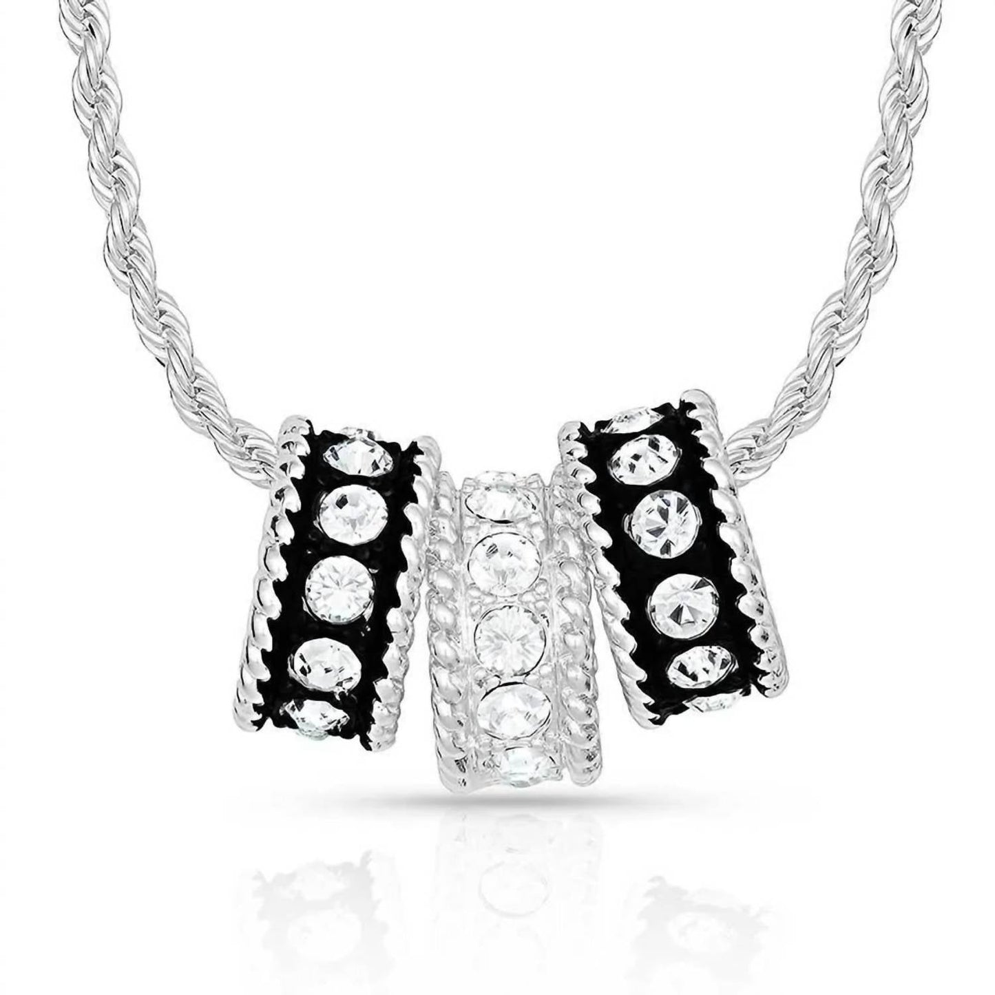 Montana Silversmiths - Crystal Shine Three Ring Necklace