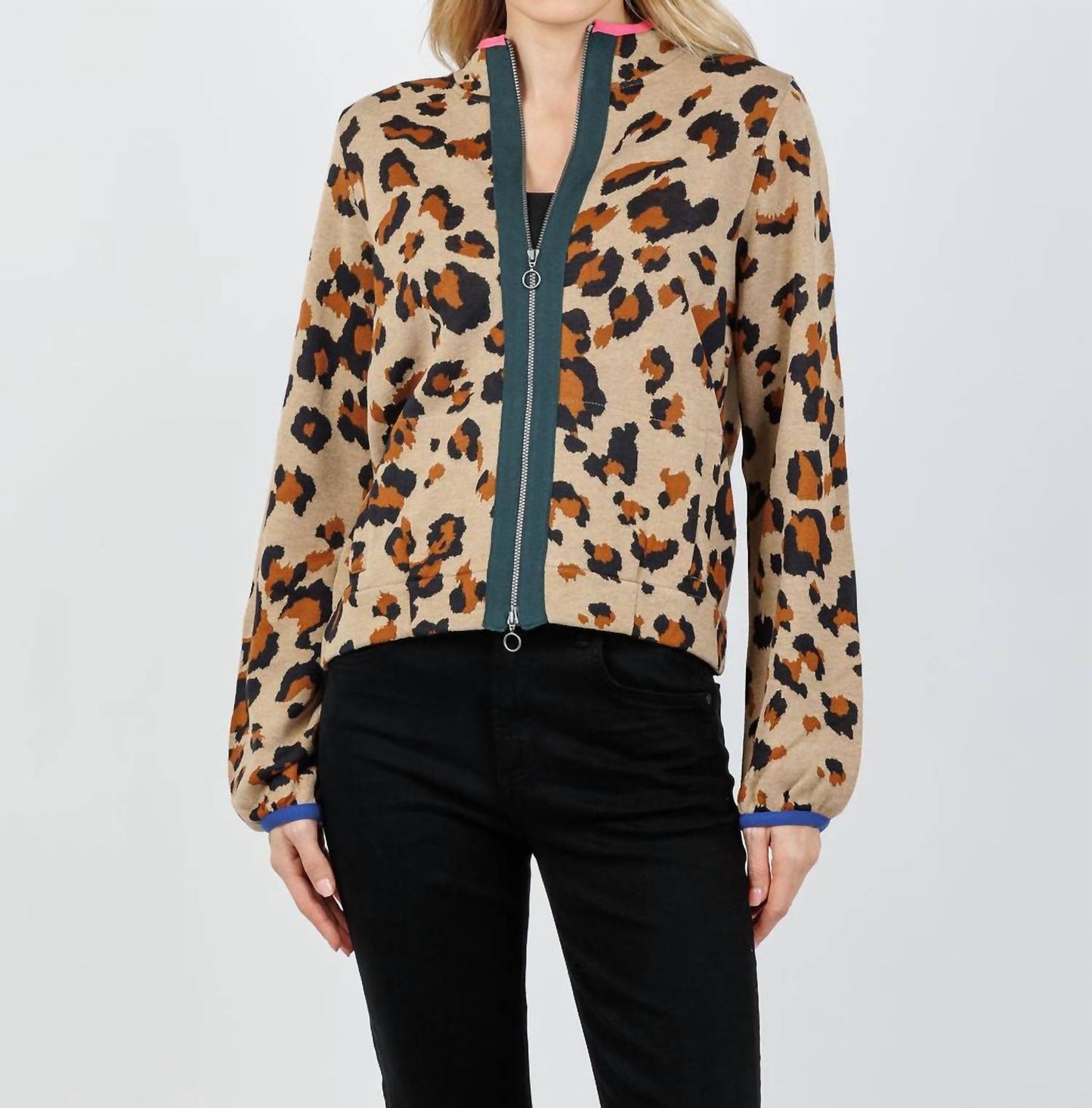 Aldo Martins - Olimpo Leopard Zip Sweater