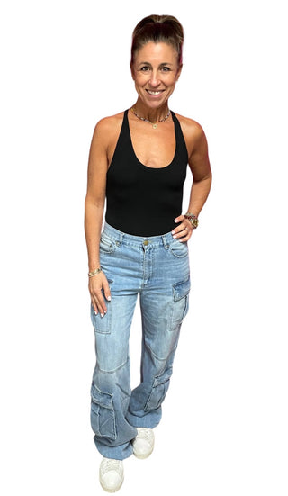 Olivaceous - Trey Denim Cargo Pant