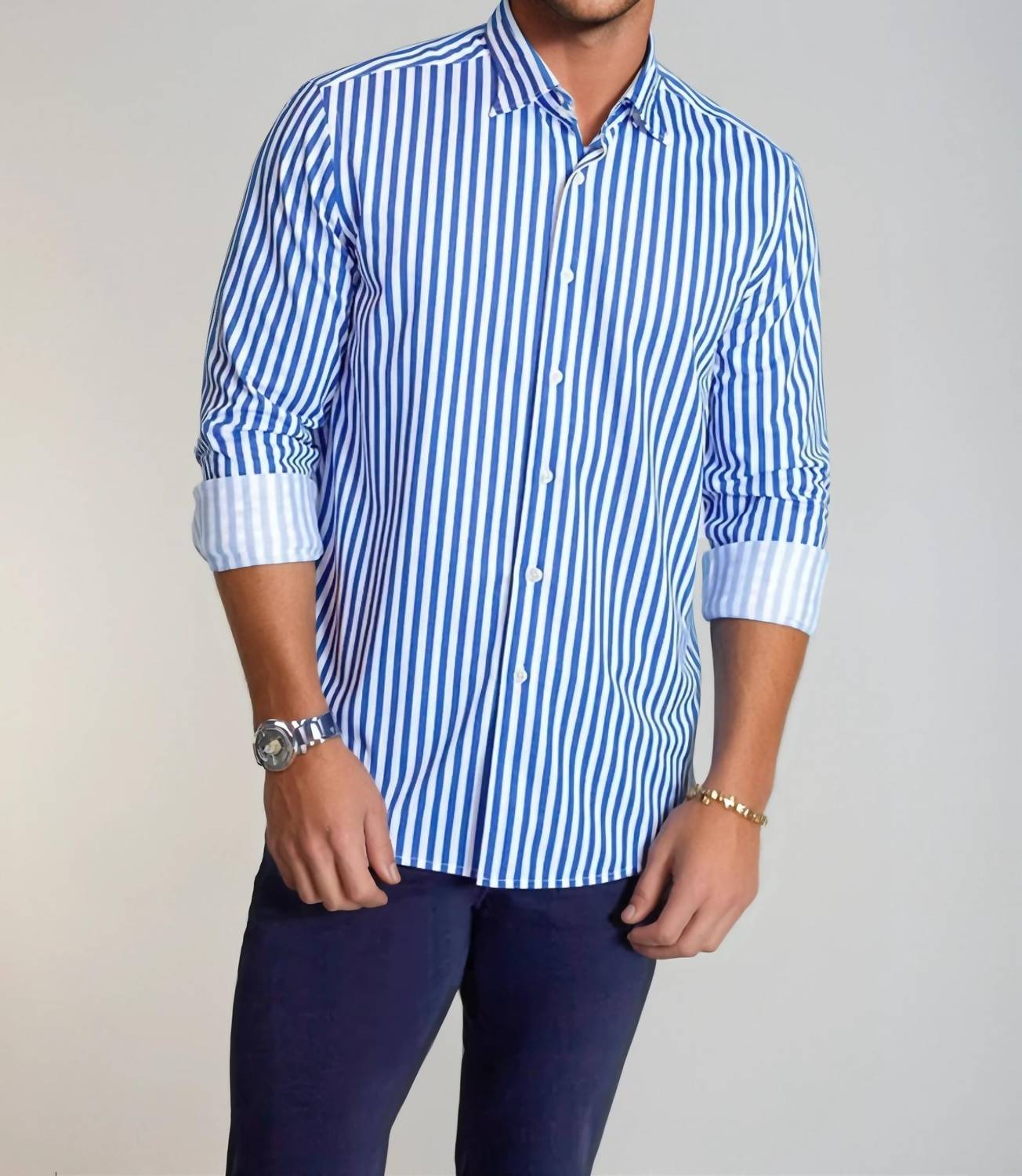 Buki - The Go Big Stripe Long Sleeve Tech Shirt