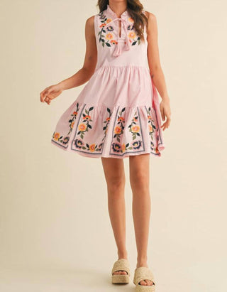 &Merci - Cloud Embroidered Mini Dress