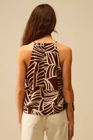 Q2 - Palm Print Halter Top