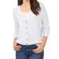 CeCe Women's Button V-neck Sweater