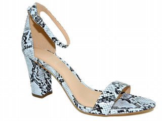 Madden Girl - Women's Snake Print Block Heel Sandals