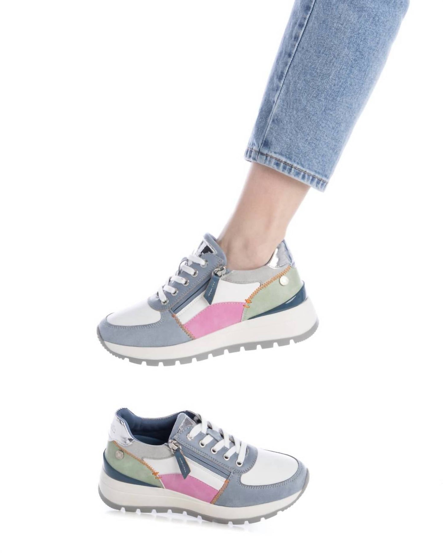 Xti - Women's Casual Sneakers With Side Zipper