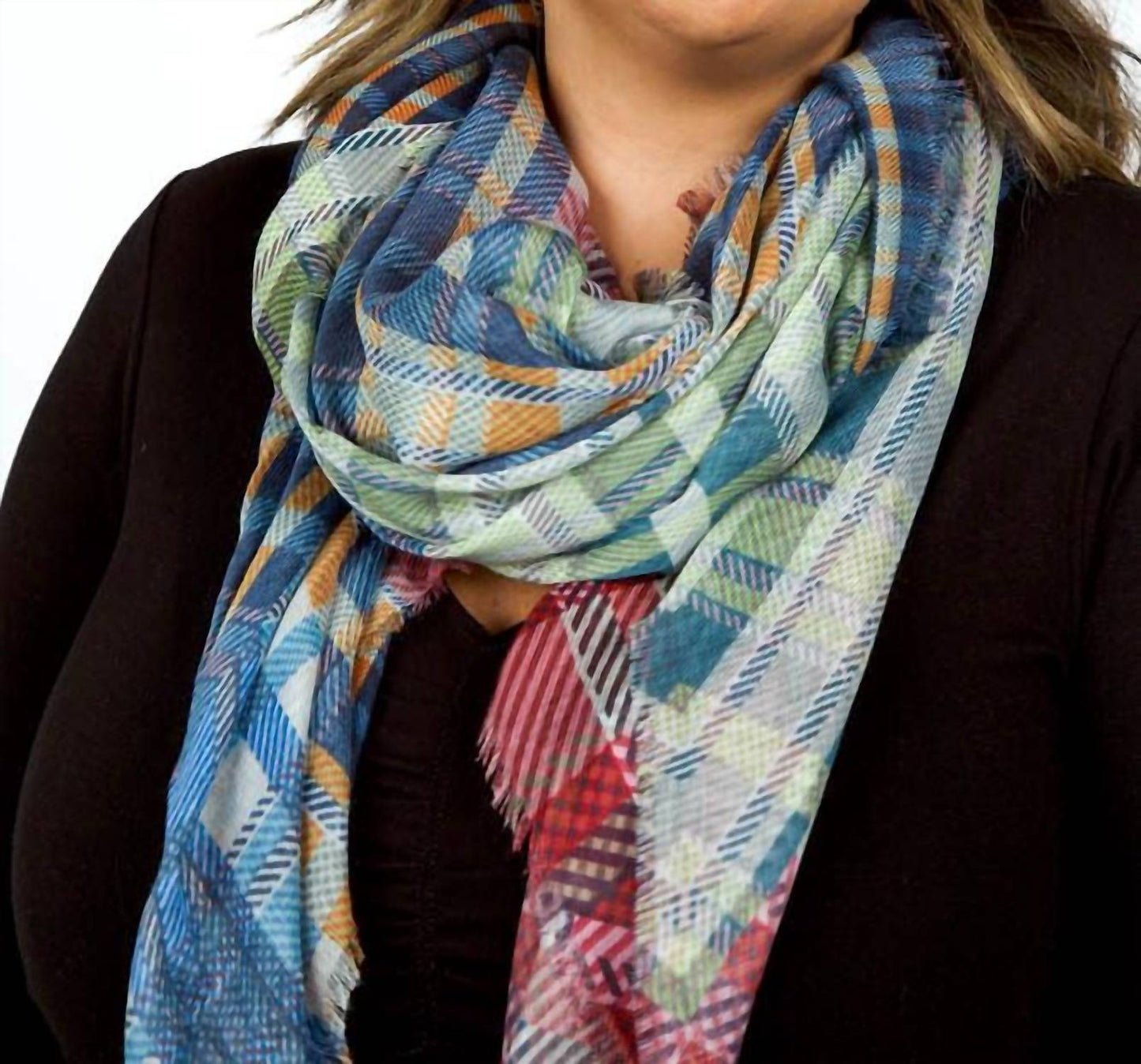 Echo - Patched Plaid Wrap