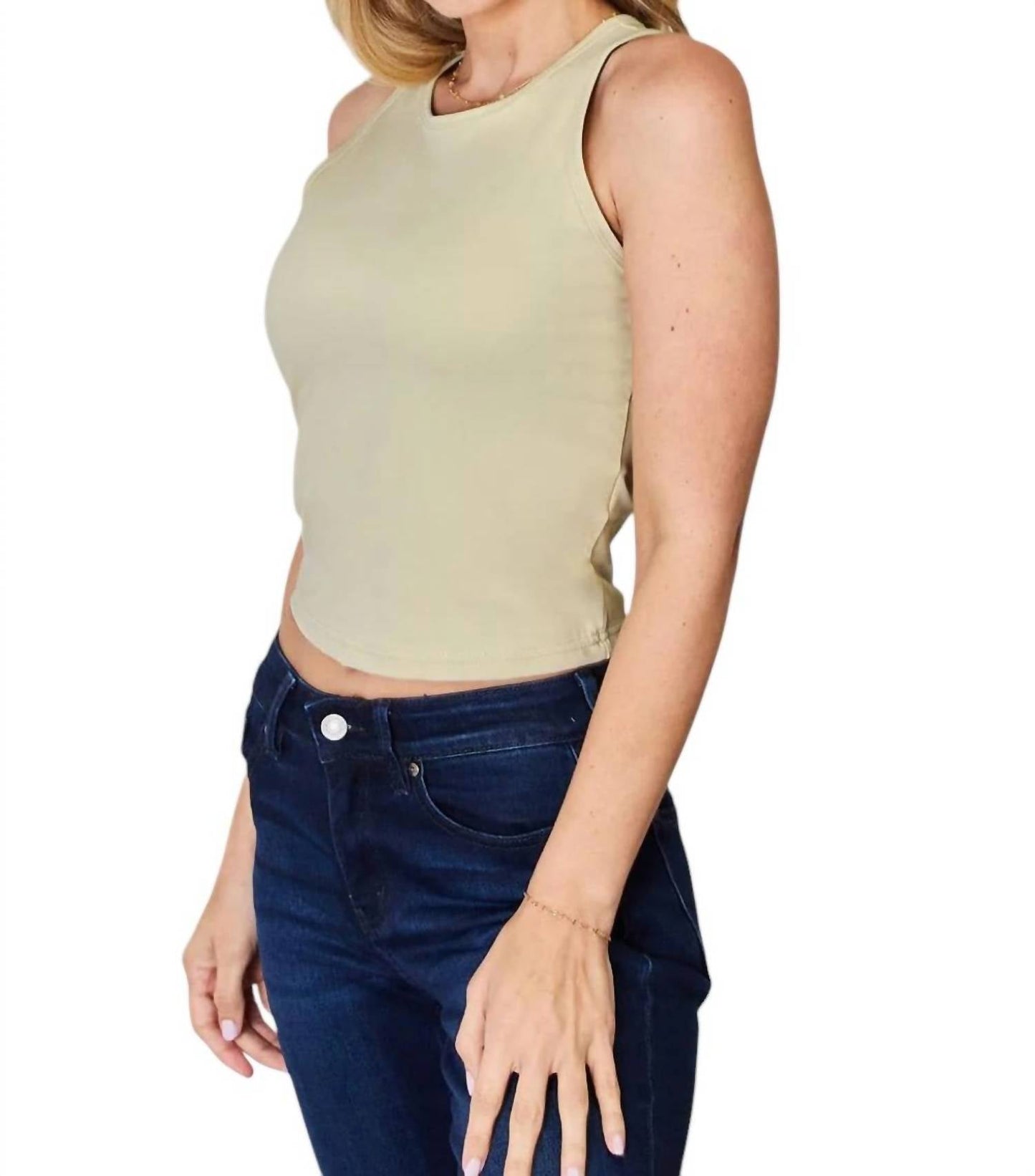 Basic Bae - Full Size Round Neck Slim Tank Top