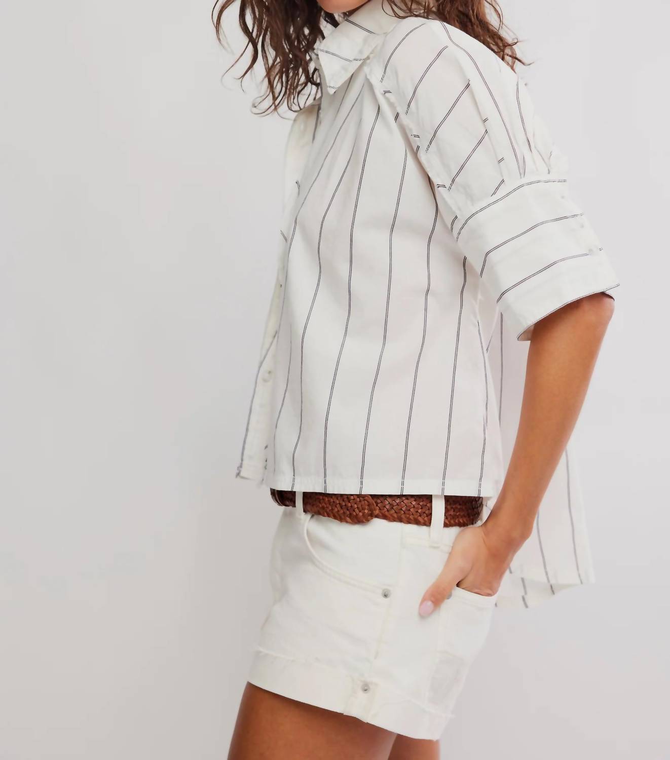 Free People - Seaside Cotton Striped Shirt