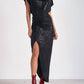 Elan - Cap Sleeve High Slit Dress