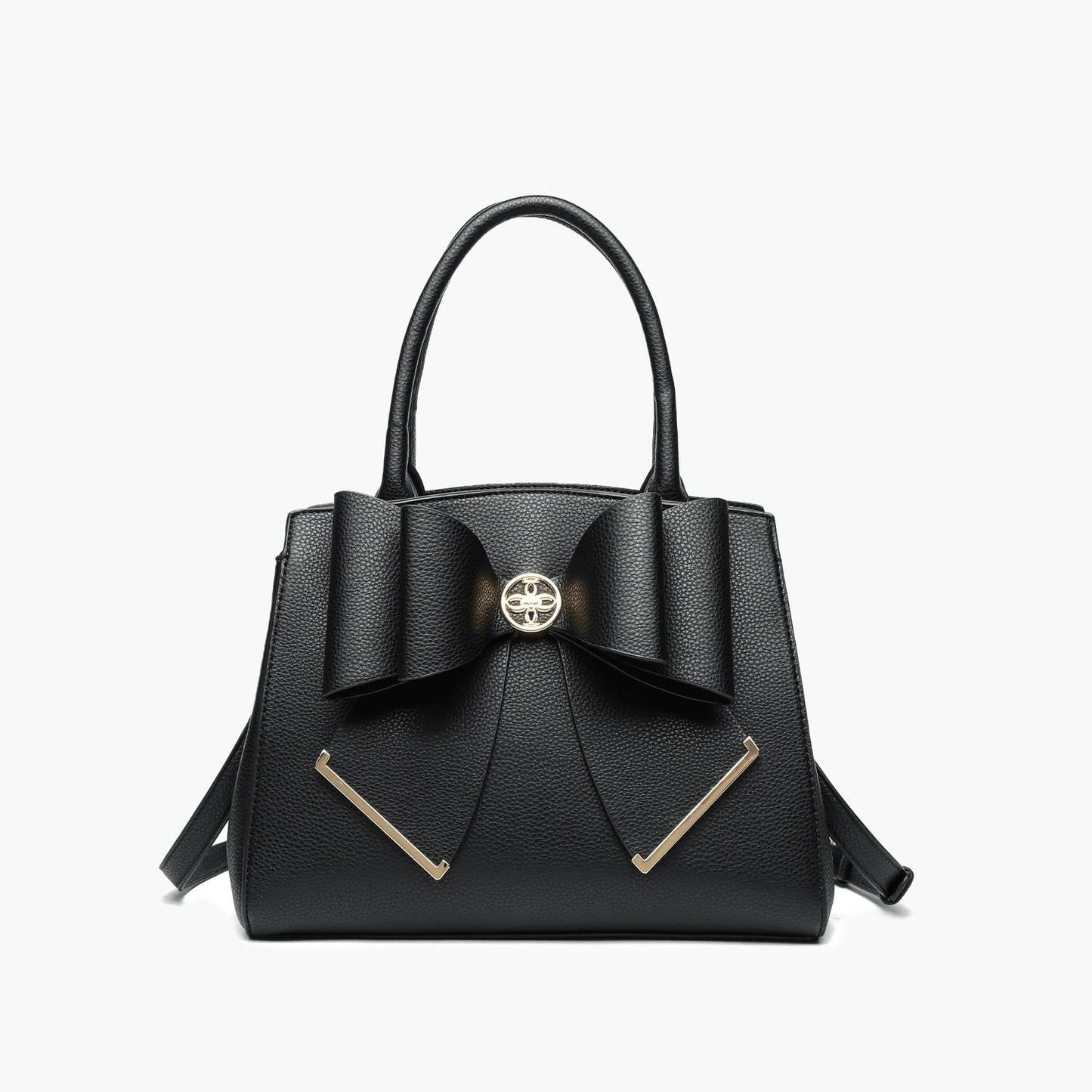 Like Dreams - Women's Poppy Bowtie Top Handle Satchel Bag