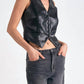 Elan - Lala Button Down V-Neck Vest