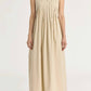Black Crane - Pleated V Neck Maxi Dress