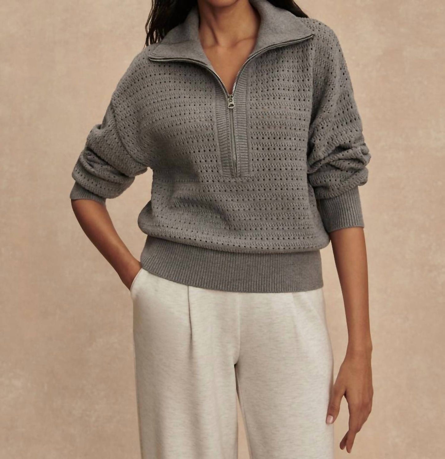 Varley - Darla Half Zip Knit Sweater