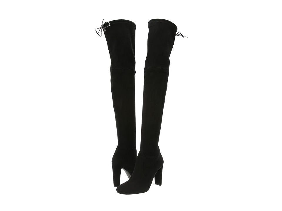 Stuart Weitzman Highland Black Suede Over-the-Knee Boots
