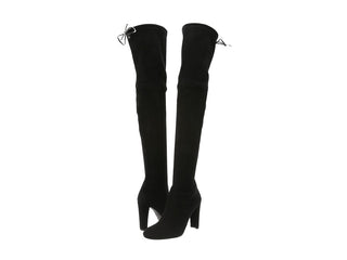 Stuart Weitzman Highland Black Suede Over-the-Knee Boots