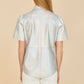 Dolce Cabo - Iridescent Vegan Leather Top