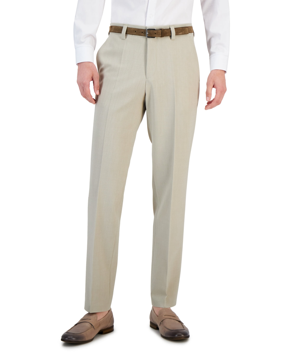 Hugo by Hugo Boss Men's Modern Fit Tan Superflex Suit Pants