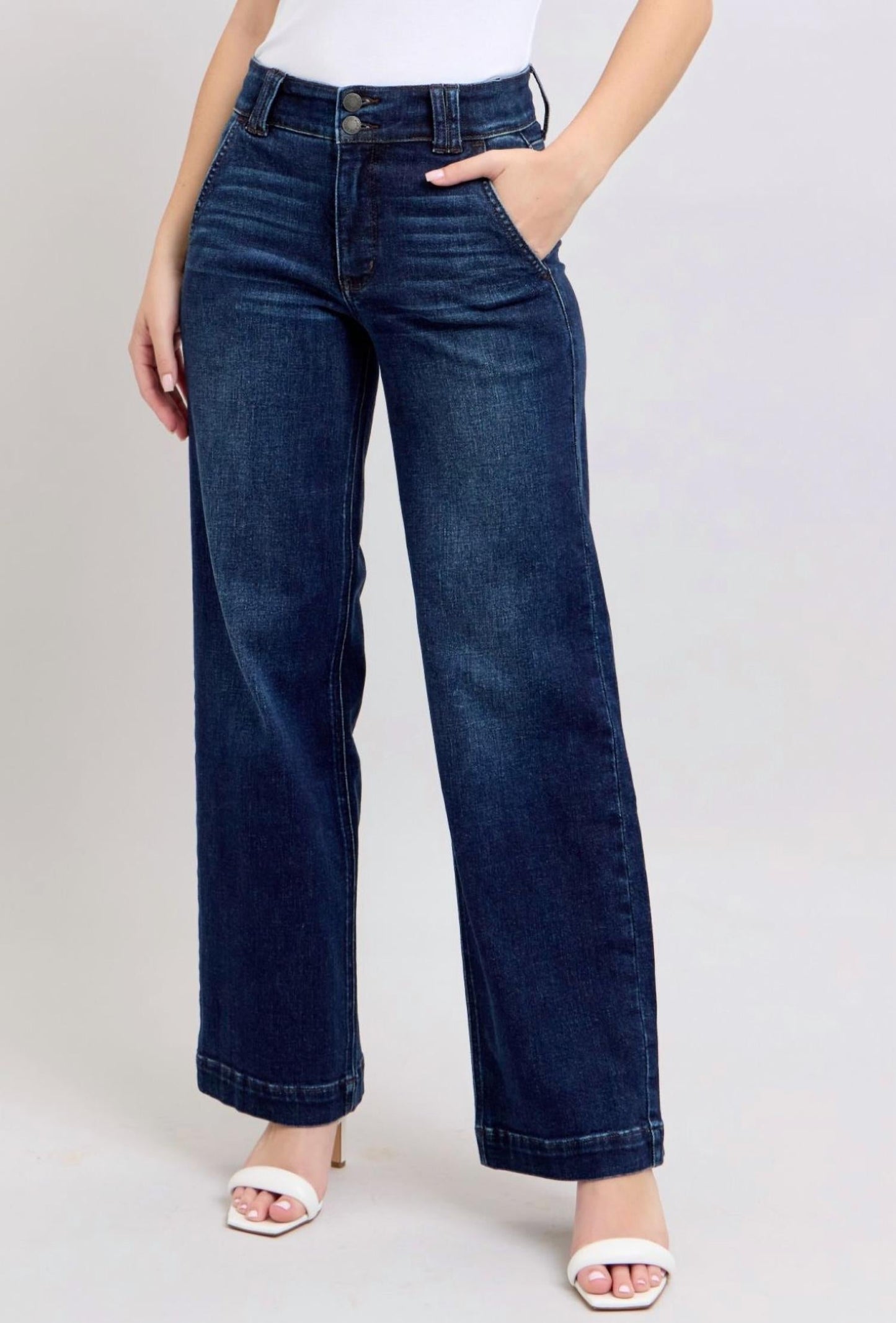 Judy Blue - High Waist Wide Leg Jeans