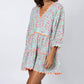 Juliet Dunn - V-neck Tiered Mini Dress