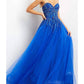 Jovani - Beaded Bodice Strapless Gown